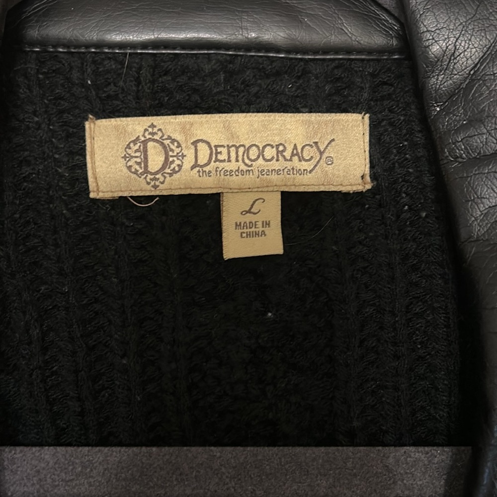 DEMOCRACY Bomber Style Sweater/Jacket - Picture 3 of 13